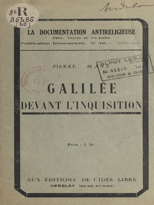 cover image of Galilée devant l'Inquisition